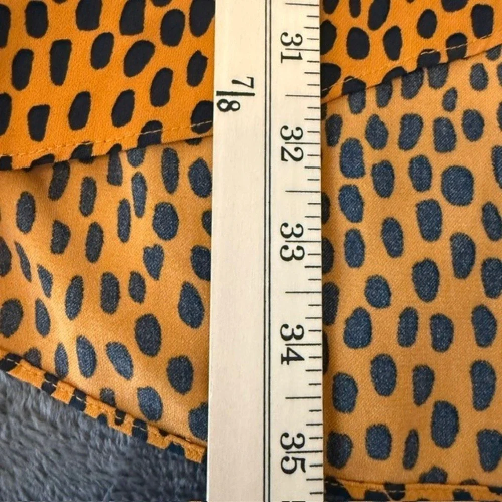 J. Crew Short Sleeve Wrap Dress Cheetah Print Mustard Yellow Size 8